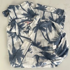 Victoria’s Secret blue palm tree pajama set